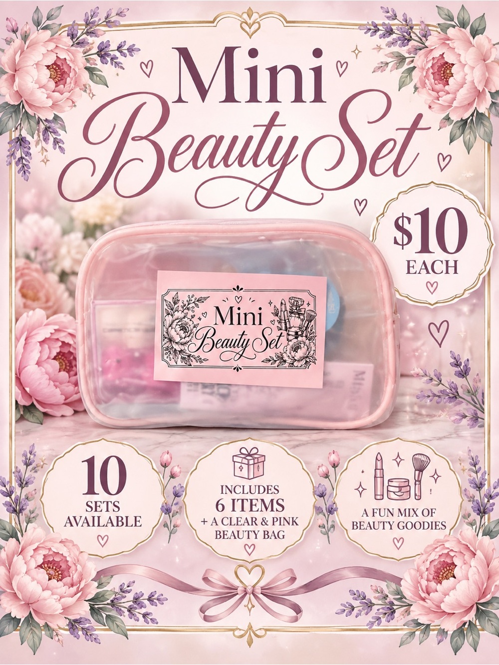 💕 Mini Beauty Sets — $10 Each
